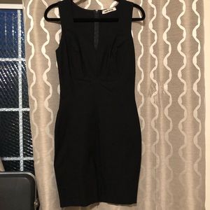 Sleek plunge neck dress
